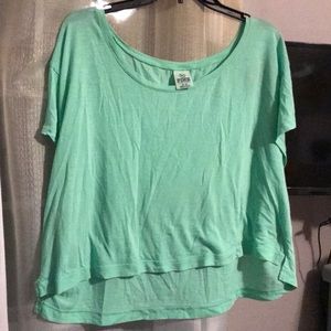 Green pink medium cropped up soft and very stretch